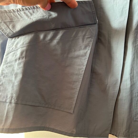 NWT EILEEN FISHER Hooded lightweight Jacket in Chambray Blue - Picture 9 of 12